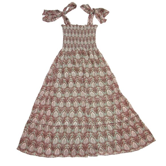 NWT Hill House Ribbon Ellie Nap in Pinecone Sage Chiffon Smocked Midi Dress S - Picture 3 of 6